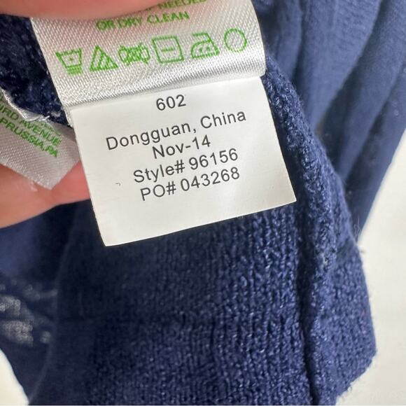 Lilly Pulitzer Navy Blue Moore Cardigan Open Front Knit Long Sleeve Size XS - Picture 5 of 7